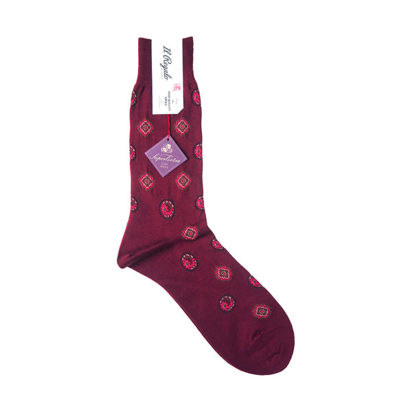 ボタニカルメダリオンソックス - 靴下 WINE / 25-27cm Il Regalo/イルレガロ | HIGH QUALITY SOCKS