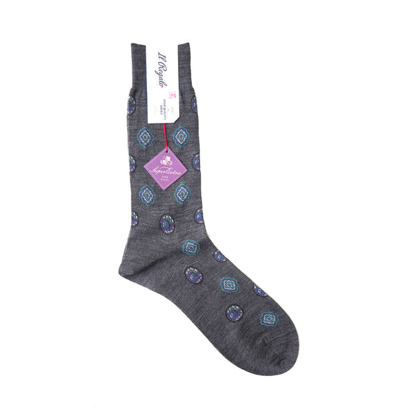 ボタニカルメダリオンソックス - 靴下 GREY / 25-27cm Il Regalo/イルレガロ | HIGH QUALITY SOCKS