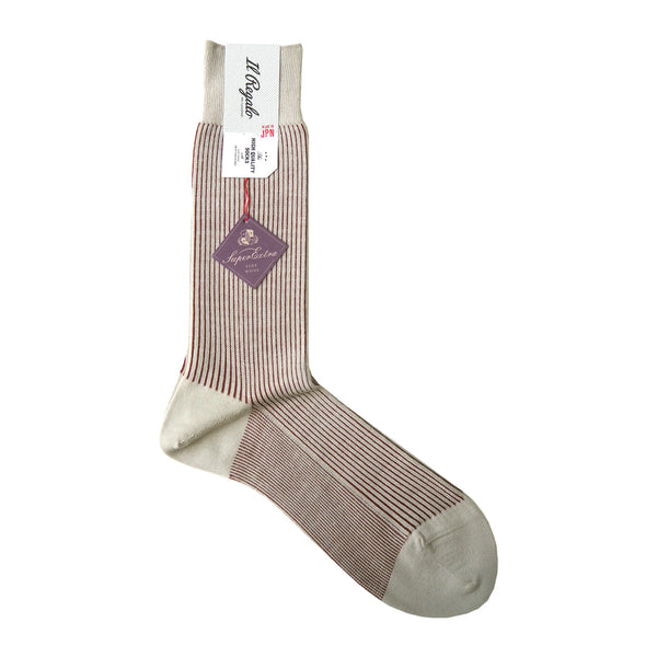ヘアラインストライプソックス - 靴下 SNOW / 25-27cm Il Regalo/イルレガロ | HIGH QUALITY SOCKS