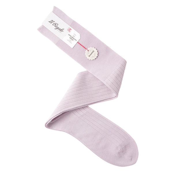 ラミーリブロングホーズ - 靴下 LAVENDER / 25-27cm Il Regalo/イルレガロ | HIGH QUALITY SOCKS