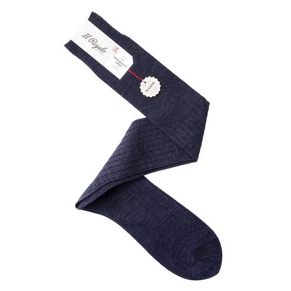 ラミーリブロングホーズ / Lサイズ - 靴下 NAVY / 27-29cm Il Regalo/イルレガロ | HIGH QUALITY SOCKS