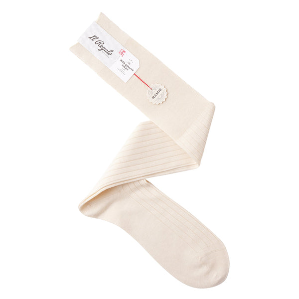 ラミーリブロングホーズ / Lサイズ - 靴下 ECRU / 27-29cm Il Regalo/イルレガロ | HIGH QUALITY SOCKS
