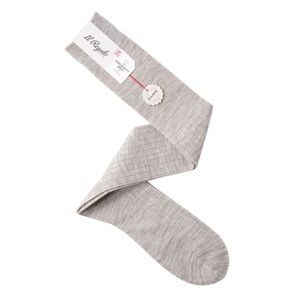 ラミーリブロングホーズ / Lサイズ - 靴下 ASH GREY / 27-29cm Il Regalo/イルレガロ | HIGH QUALITY SOCKS