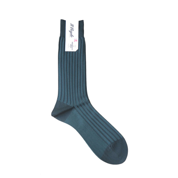 ストライプジャガードソックス - 靴下 GREEN / 25-27cm Il Regalo/イルレガロ | HIGH QUALITY SOCKS