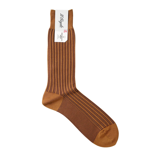 ストライプジャガードソックス - 靴下 BRICK / 25-27cm Il Regalo/イルレガロ | HIGH QUALITY SOCKS
