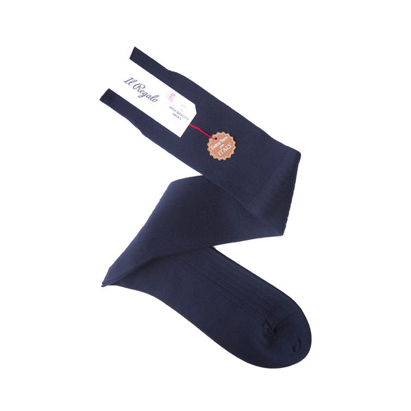 8×2リブ ロングホーズ - 靴下 NAVY / 25-27cm Il Regalo/イルレガロ | HIGH QUALITY SOCKS