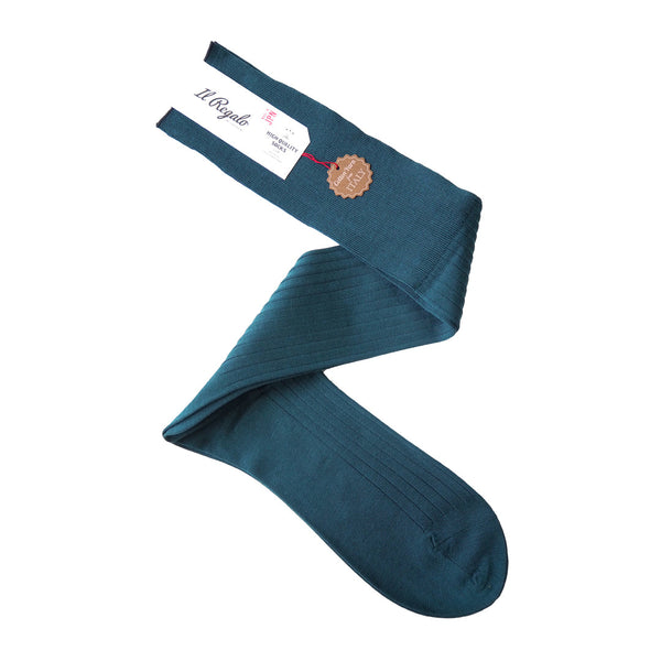 8×2リブロングホーズ / Lサイズ - 靴下 GREEN / 27-29cm Il Regalo/イルレガロ | HIGH QUALITY SOCKS