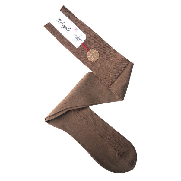 8×2リブ ロングホーズ - 靴下 MOCHA / 25-27cm Il Regalo/イルレガロ | HIGH QUALITY SOCKS