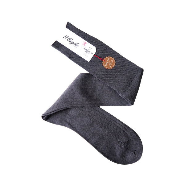 8×2リブ ロングホーズ - 靴下 M.GREY / 25-27cm Il Regalo/イルレガロ | HIGH QUALITY SOCKS
