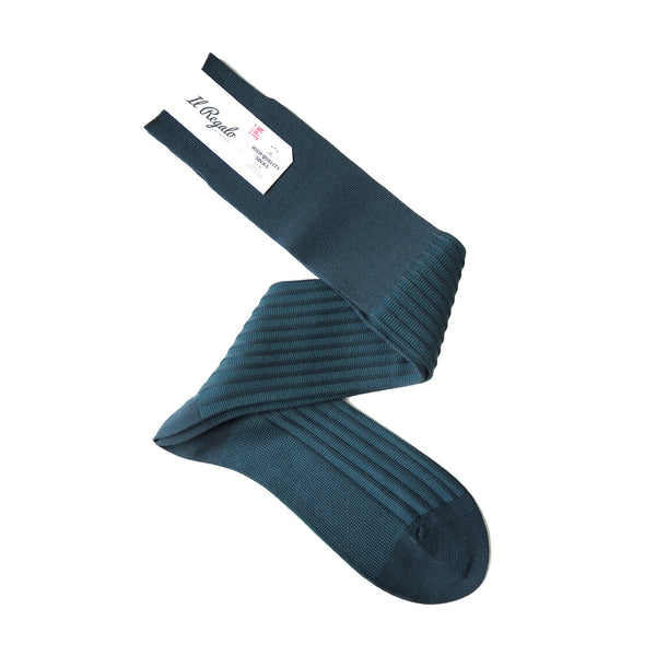 ストライプジャガードロングホーズ - 靴下 GREEN / 25-27cm Il Regalo/イルレガロ | HIGH QUALITY SOCKS