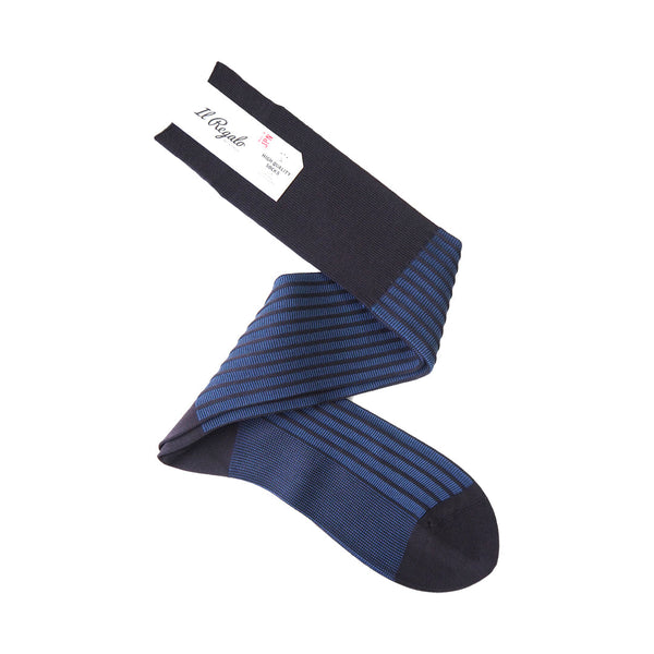 ストライプジャガードロングホーズ - 靴下 GREY / 25-27cm Il Regalo/イルレガロ | HIGH QUALITY SOCKS