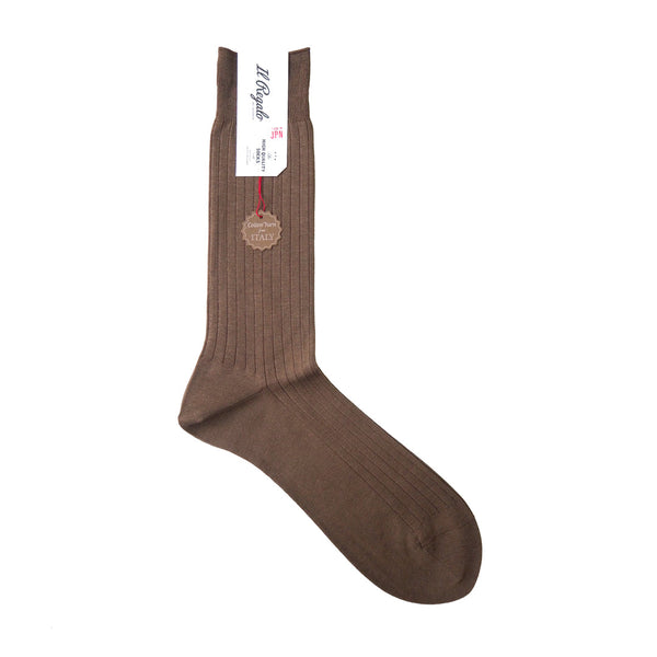 8×2リブ ソックス - 靴下 MOCHA / 25-27cm Il Regalo/イルレガロ | HIGH QUALITY SOCKS