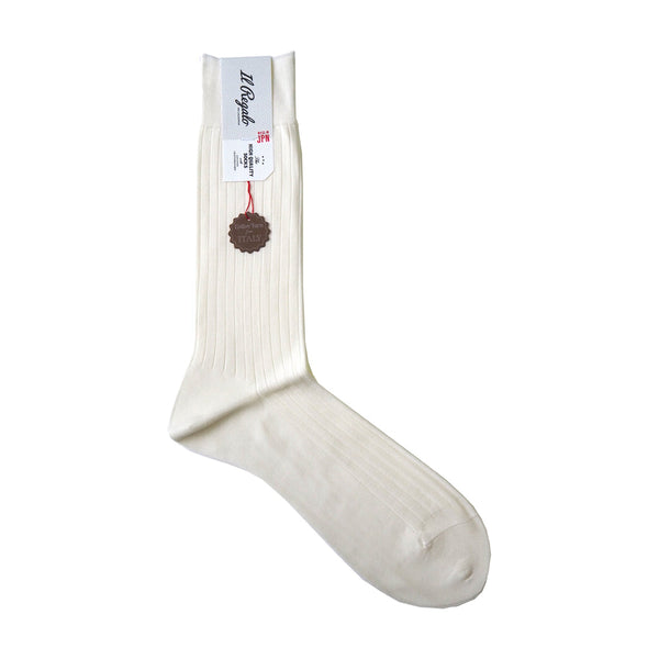 8×2リブ ソックス - 靴下 WHITE / 25-27cm Il Regalo/イルレガロ | HIGH QUALITY SOCKS