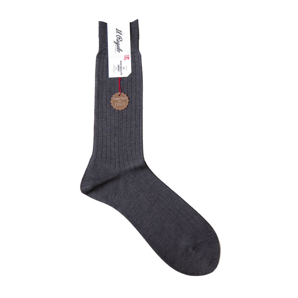 8×2リブ ソックス - 靴下 M.GREY / 25-27cm Il Regalo/イルレガロ | HIGH QUALITY SOCKS
