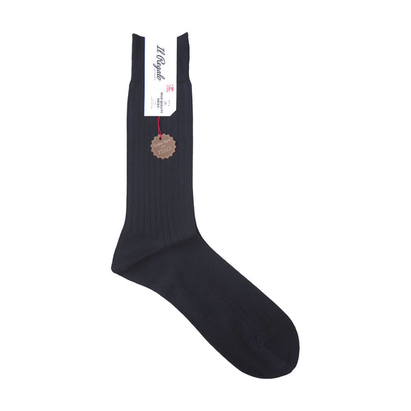 8×2リブ ソックス - 靴下 BLACK / 25-27cm Il Regalo/イルレガロ | HIGH QUALITY SOCKS