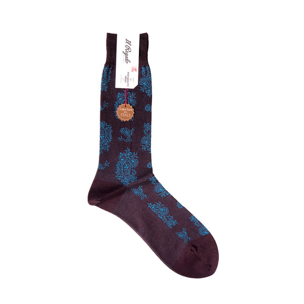 レトロペイズリーソックス - 靴下 BROWN / 25-27cm Il Regalo/イルレガロ | HIGH QUALITY SOCKS