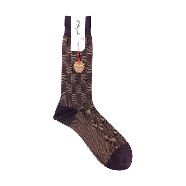 万華鏡ソックス - 靴下 BROWN / 25-27cm Il Regalo/イルレガロ | HIGH QUALITY SOCKS
