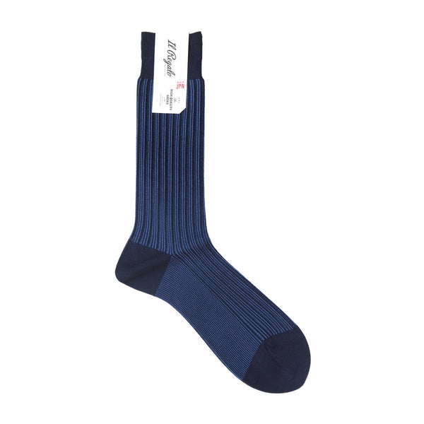 ダブルストライプソックス - 靴下 NAVY / 25-27cm Il Regalo/イルレガロ | HIGH QUALITY SOCKS