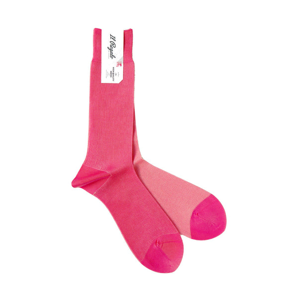 リバーシブルバイカラーソックス - 靴下 PINK & ECRU / 25-27cm Il Regalo/イルレガロ | HIGH QUALITY SOCKS
