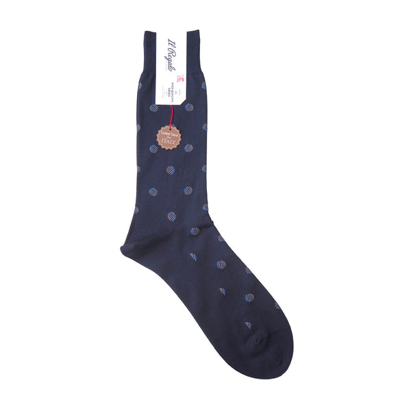 モダンドットソックス - 靴下 NAVY / 25-27cm Il Regalo/イルレガロ | HIGH QUALITY SOCKS