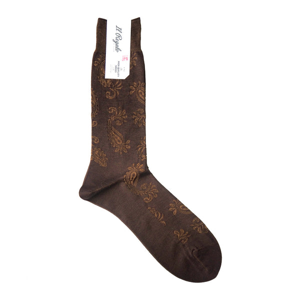 ペイズリーソックス - 靴下 BROWN / 25-27cm Il Regalo/イルレガロ | HIGH QUALITY SOCKS