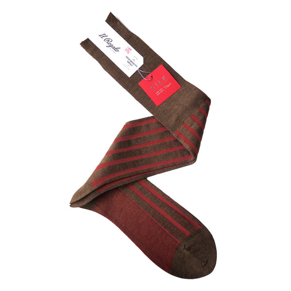 シルクシャドーリブロングホーズ - 靴下 GOLD / 25-27cm Il Regalo/イルレガロ | HIGH QUALITY SOCKS