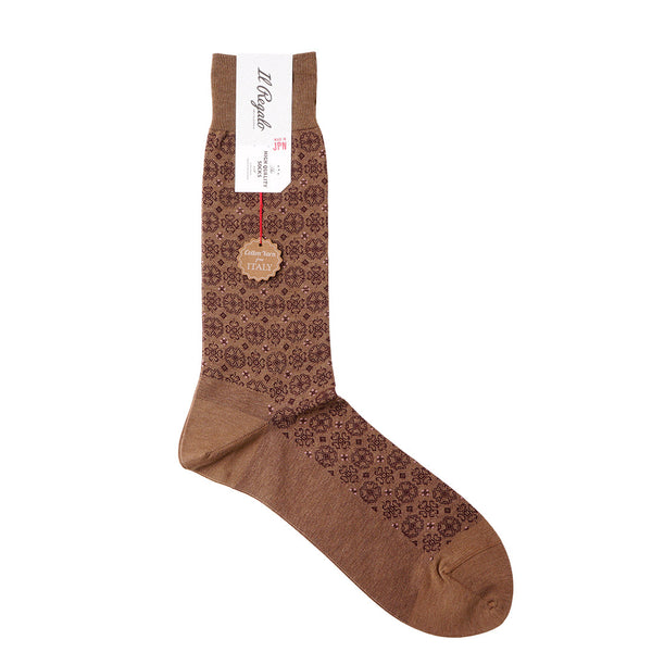メダリオンソックス - 靴下 MOCHA / 25-27cm Il Regalo/イルレガロ | HIGH QUALITY SOCKS