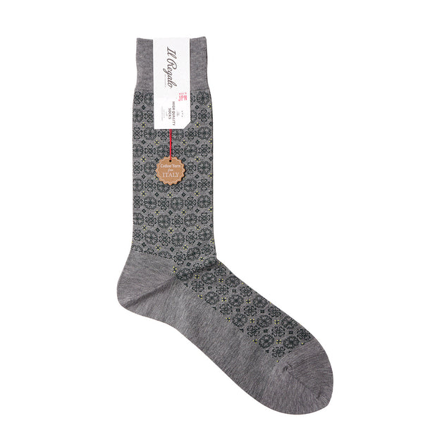 メダリオンソックス - 靴下 GREY / 25-27cm Il Regalo/イルレガロ | HIGH QUALITY SOCKS