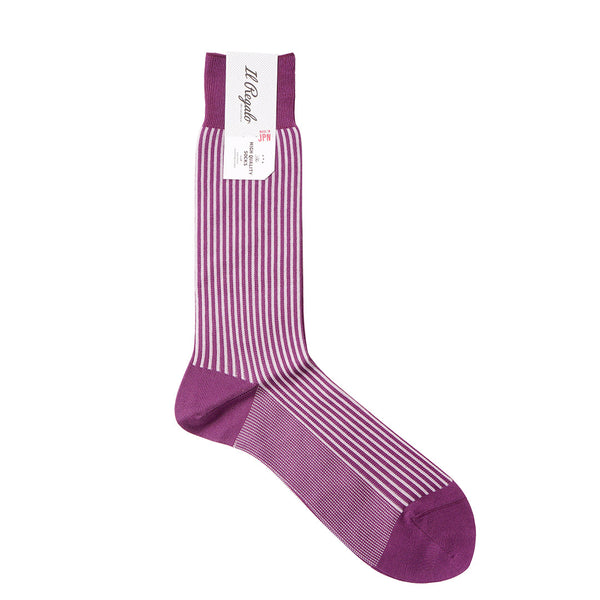 ストロングストライプソックス - 靴下 PLUM / 25-27cm Il Regalo/イルレガロ | HIGH QUALITY SOCKS