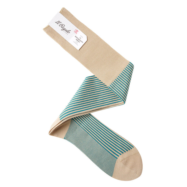 ストロングストライプロングホーズ - 靴下 BEIGE / 25-27cm Il Regalo/イルレガロ | HIGH QUALITY SOCKS