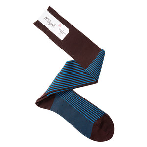 ストロングストライプロングホーズ  / Lサイズ - 靴下 BROWN / 27-29cm Il Regalo/イルレガロ | HIGH QUALITY SOCKS