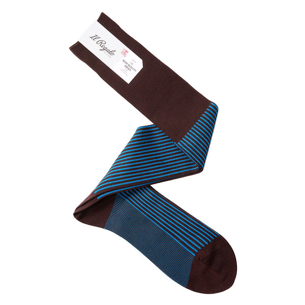 ストロングストライプロングホーズ / Lサイズ - 靴下 BROWN / 27-29cm Il Regalo/イルレガロ | HIGH QUALITY SOCKS