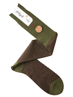 スモールメダリオンロングホーズ - 靴下 KHAKI / 25-27cm Il Regalo/イルレガロ | HIGH QUALITY SOCKS