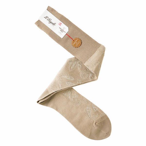 シャドーペイズリーロングホーズ - 靴下 Il Regalo/イルレガロ | HIGH QUALITY SOCKS