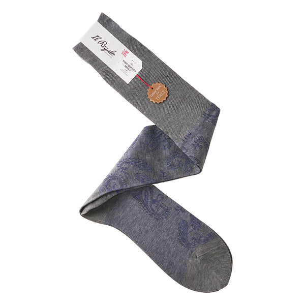 シャドーペイズリーロングホーズ - 靴下 Il Regalo/イルレガロ | HIGH QUALITY SOCKS