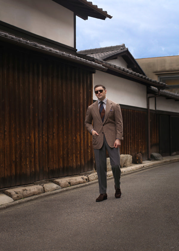 ハウンドトゥースロングホーズ 【outBespokenコラボレーション】 - 靴下  Il Regalo/イルレガロ | HIGH QUALITY SOCKS