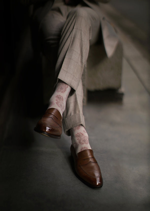 スノーペイズリーロングホーズ 【outBespokenコラボレーション】 - 靴下  Il Regalo/イルレガロ | HIGH QUALITY SOCKS