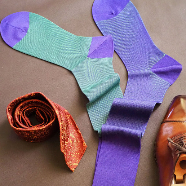 リバーシブルバイカラーロングホーズ - 靴下 Il Regalo/イルレガロ | HIGH QUALITY SOCKS