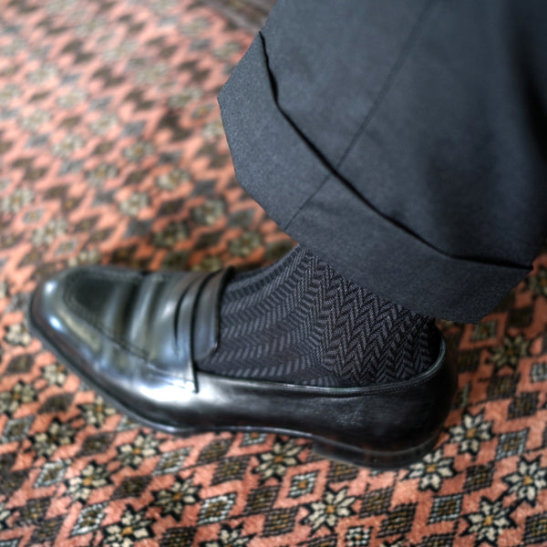 ヘリンボーンロングホーズ / Lサイズ - 靴下 Il Regalo/イルレガロ | HIGH QUALITY SOCKS