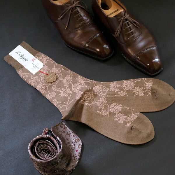 ペイズリーブルームソックス - 靴下  Il Regalo/イルレガロ | HIGH QUALITY SOCKS
