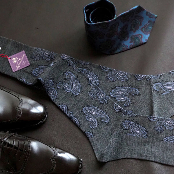 クラシックペイズリーロングホーズ - 靴下  Il Regalo/イルレガロ | HIGH QUALITY SOCKS