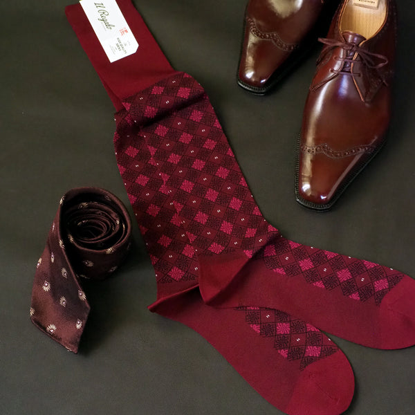 ダイヤモンドロングホーズ - 靴下 Il Regalo/イルレガロ | HIGH QUALITY SOCKS