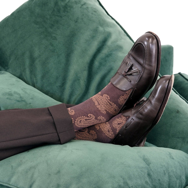 ファインペイズリーロングホーズ - 靴下  Il Regalo/イルレガロ | HIGH QUALITY SOCKS