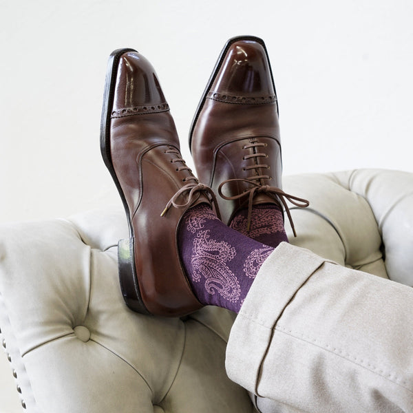 ファインペイズリーロングホーズ - 靴下  Il Regalo/イルレガロ | HIGH QUALITY SOCKS