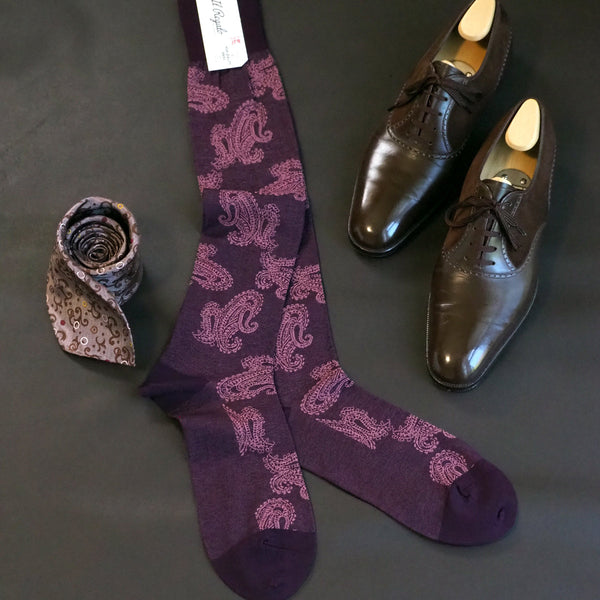 ファインペイズリーロングホーズ - 靴下  Il Regalo/イルレガロ | HIGH QUALITY SOCKS