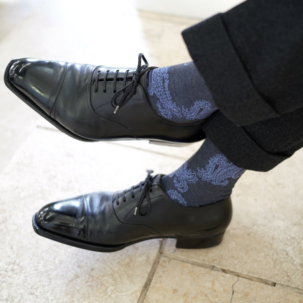 ファインペイズリーロングホーズ - 靴下  Il Regalo/イルレガロ | HIGH QUALITY SOCKS