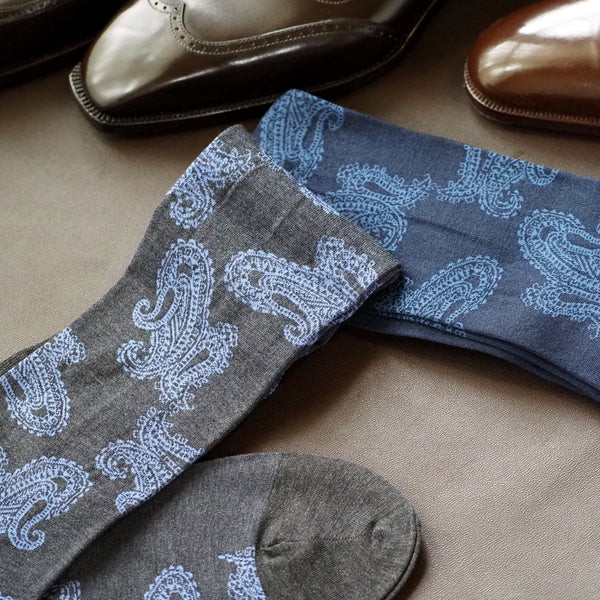 ファインペイズリーロングホーズ - 靴下  Il Regalo/イルレガロ | HIGH QUALITY SOCKS