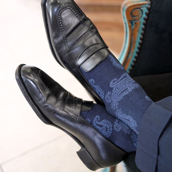 ファインペイズリーロングホーズ - 靴下 Il Regalo/イルレガロ | HIGH QUALITY SOCKS