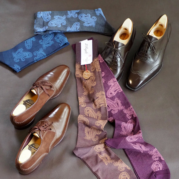 ファインペイズリーロングホーズ - 靴下  Il Regalo/イルレガロ | HIGH QUALITY SOCKS