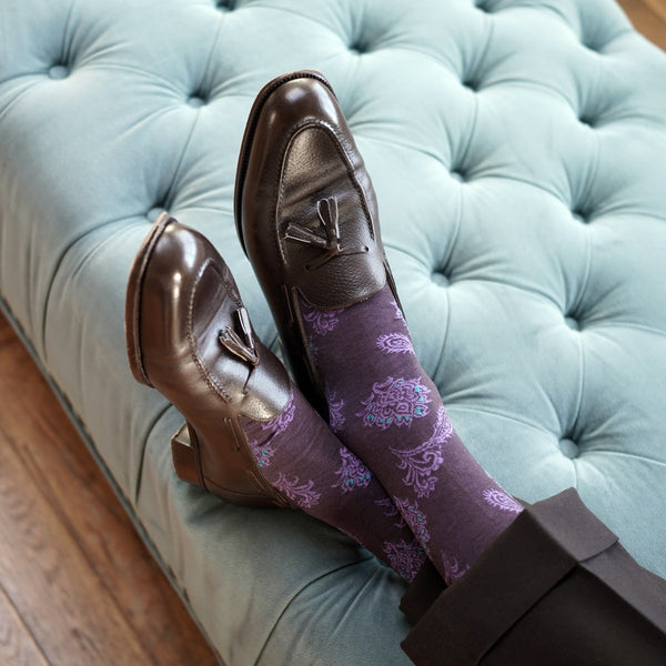 フローラルペイズリーソックス - 靴下  Il Regalo/イルレガロ | HIGH QUALITY SOCKS